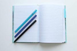 Notebook with pens for vacation rental owners