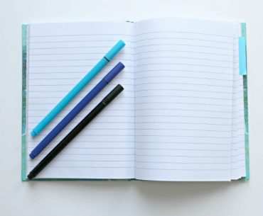 Notebook with pens for vacation rental owners